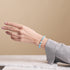 Blaue Orchidee | 925er Sterlingsilber | Glühwürmchen-Glasblütenarmband